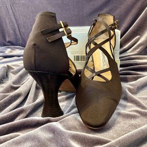 Via Spiga Double Strapped Cocoa Heels
